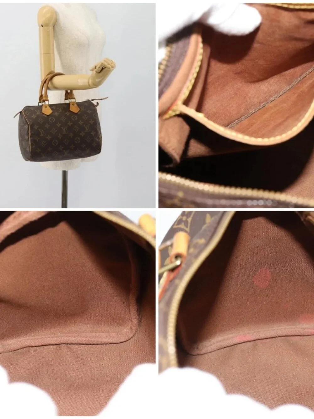 LOUIS VUITTON Monogram Speedy 25 Hand Bag M41528 LV Auth 182161A